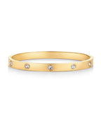 PAVOI CZ Waterproof Bangle Bracelet, 14K Gold Plated, Yellow Gold, 6.5IN
