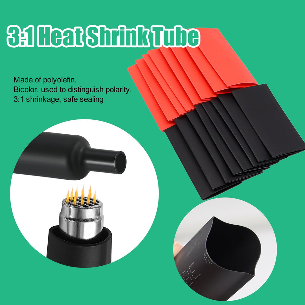 Twidec/160PCS Battery Cable Ends AWG 2 4 6 8 10 12 Gauge Copper Cable Wire Lugs,Ring Terminals Connectors,Copper Ring Terminals Connectors and Hammer Lug Crimper Tool 8 AWG to 0000 AWG