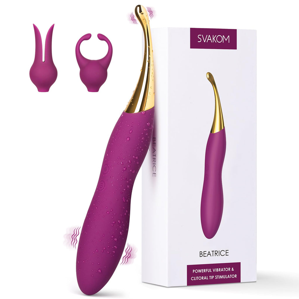 SVAKOM Clitoral Vibrator Squirting Dildo Sex Toys with 2 Silicone Heads