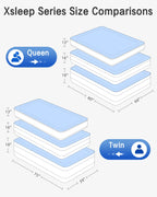 Xsleep Queen Air Mattress with Built in Pump Luxurious Comfort 16" Raised Inflatable Mattress Queen Airbed Blow Up Mattress for Home Guests 80"*60"*16" Air Bed 3 Mins Fast Inflate/Deflate 660 lbs Max