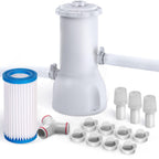 1000 Gallons Pool Filter Pump Above Ground, Swimming Pool Filter Cartridge Pump, Electric Pool Filters Pumps for Pools Sand Cleaning Tool Set, 1000 GPH Pools Pumps Above Ground