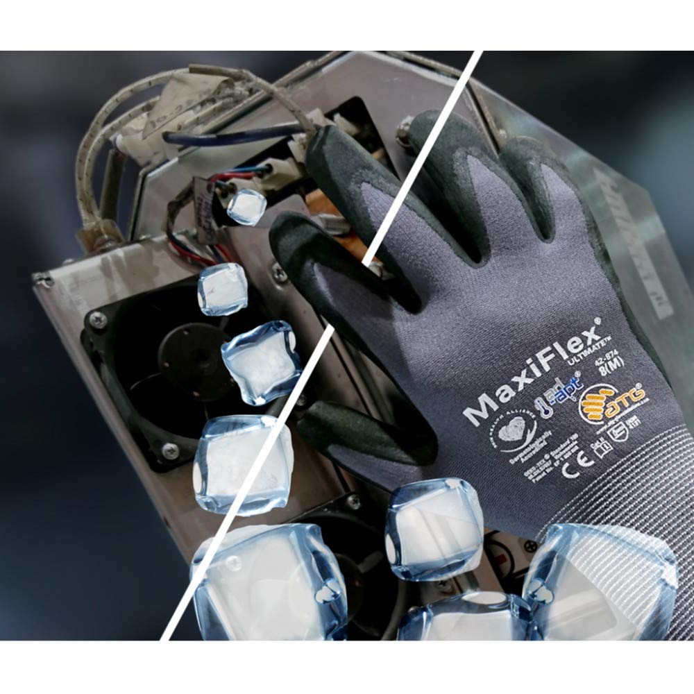 MaxiFlex 34-874 Ultimate Foam Nitrile Palm Coated Gloves Gray - Small (Pack of 24 - Pack)