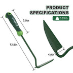 Owlett Japanese Weeding Sickle, Garden Hand Hoe Sickle Hoe with Ergonomic Rubber Handle, High-Hardness Carbon Steel Manual Weeder Tool for Weeding Cultivating Trenching Soil Loosening