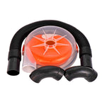 The Dustopper PRO, Low-Profile Dust Separator for Shop Wet/Dry Vacuums with at least 5HP. Includes High-Flow 90 Degree Sweep Elbows and Connection Hose. Fits Standard 5 Gallon Buckets, Made in USA