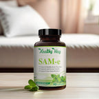 HealthyWayRx SAM-e 400mg Capsules - Easy Absorption SAM e Supplement 400mg from S-Adenosyl-Methionine for Brain Liver and Mood Support - Non-GMO Gluten Free & Made in cGMP Facility (90 Servings)