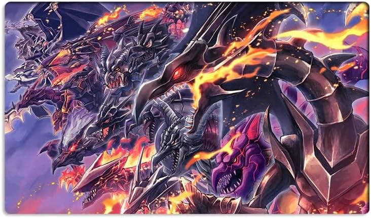 New Playmat Red-Eyes Black Dragon TCG CCG Trading Card Game Mat No Zones + Free Bag (ZD014-624-K)