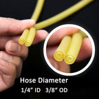Latex Tubing, Latex Tube Natural 3/8in OD 1/4in ID Slingshot Tubing Surgical Tube Catapult Tube Rubber Hose Speargun Band 10FT 33FT 50FT One Continuous Piece (33 FT, Natural)