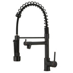 Oil Rubbed Bronze Kitchen Faucet,AIMADI Commercial Style Spring Kitchen Sink Faucet,Modern Single Handle Single Hole Kitchen Faucets with Pull Down Sprayer