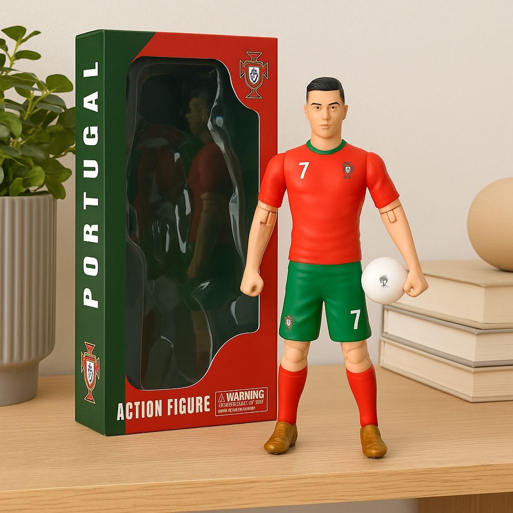 CR7. Ronaldo 8" Collectible Soccer Action Figure. Ronaldo Action Figure. Soccer Fan Collectible. Original Gift for Everyone. Perfect Sport Gift.