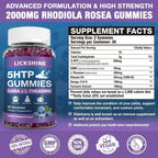 2 Pack 300MG 5-HTP GABA Sleep Supplement Gummies with 200mg L-Theanine Supplement for Brain, Mood Stabilizer and Sleep Support, Melatonin-Free, Omega 3-6-9 for Natural Zzzs, Blueberry Flavor