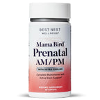 Mama Bird AM/PM Prenatal Multivitamin | Methylfolate (Folic Acid), Methylcobalamin (B12), 100% Natural Whole Food Organic Herbal Blend, Vegan, Twice Daily Vitamin, 60 Count ……