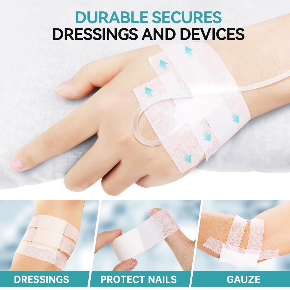 Dimora Paper Medical Tape 16 Rolls- Hypoallergenic White Surgical Tape for Sensitive Skin，Breathable First Aid Wound Tape with Pain-Free Removal，Secures Dressing and Medical Devices -1" x 10 Yards