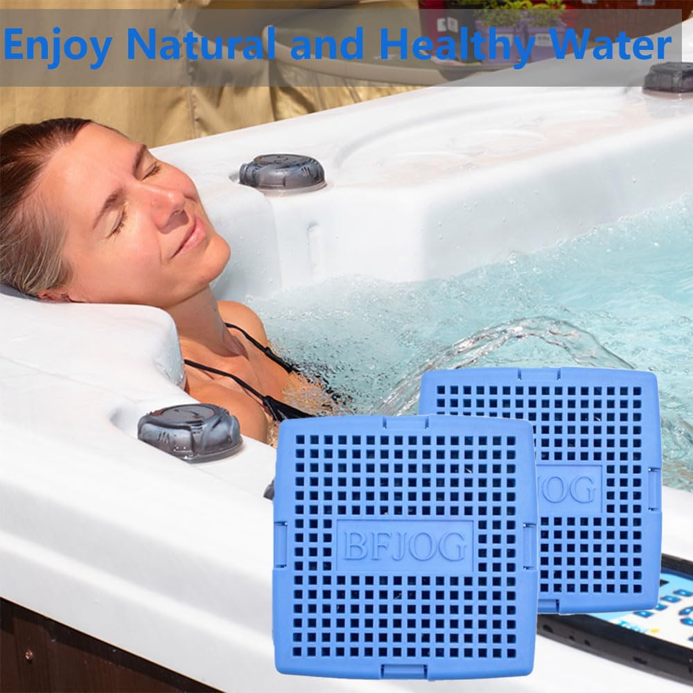BFJOG Hot Tub Mineral Cartridge for Sundance Spas, Spa Mineral Ag+ Cartridge to Make Your Spa Water Clean and Clarified, Silver Ion Cartridge Can Continue to Supply Fresh Water for 8 Months (2-Packs)