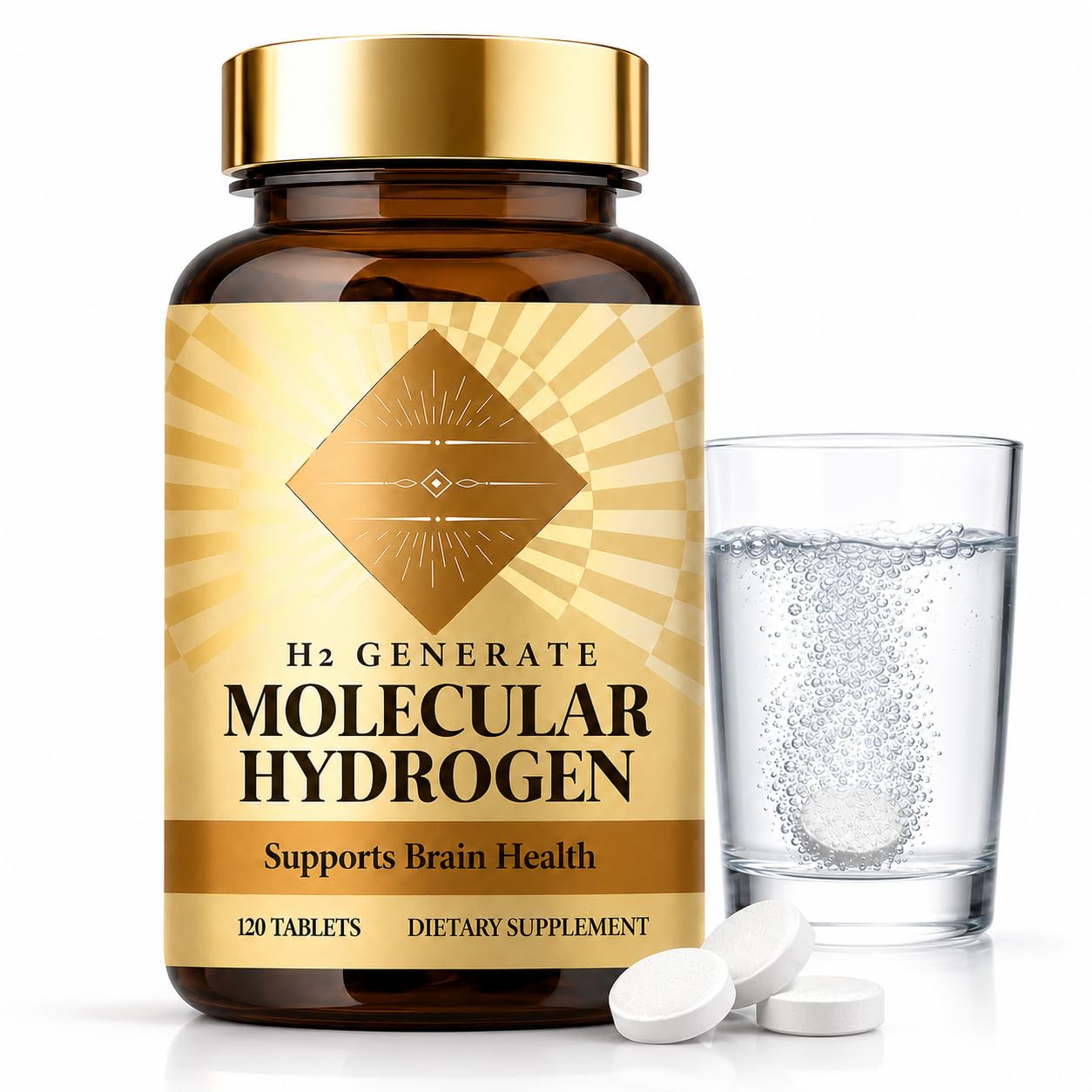 Molecular Hydrogen Tablets with Magnesium, 360 Count