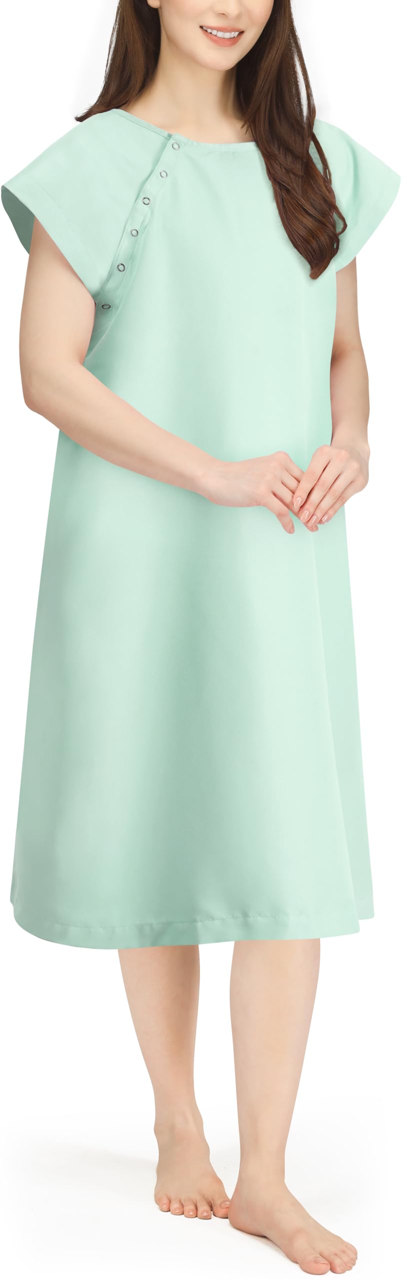 Women's Hospital Gown Patient Gown, Green Lilly, Large-X-Large