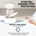 VTYXCTIGJ Socket Fan Light with Remote, Portable Small Ceiling Fans with Lights Bulb for Bedroom, Kitchen, Living Room, 20" Screw in Ceiling Fan in Light Socket for E26 Base 40W/3000K-6000K Dimmable
