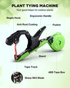 WORKPRO Plant Tying Machine with Gloves & 20 Rolls of Tape & 10,000 Staples