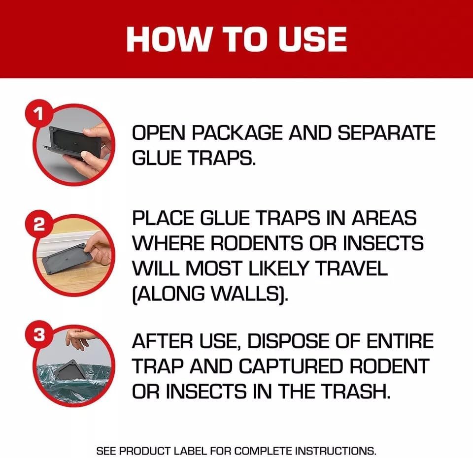 Tomcat Mouse Size Glue Traps, 18-Pack