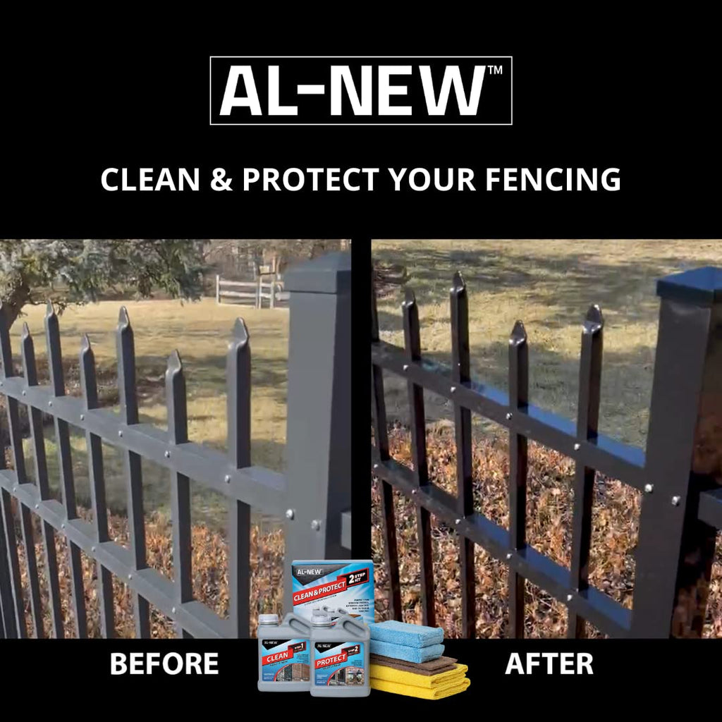 AL-NEW 2 Step Clean & Protect Kit | Clean, Restore, & Protect Your Outdoor Patio Furniture, Garage Doors, Exterior Lights, Window Frames, and More (16 Ounce Kit)
