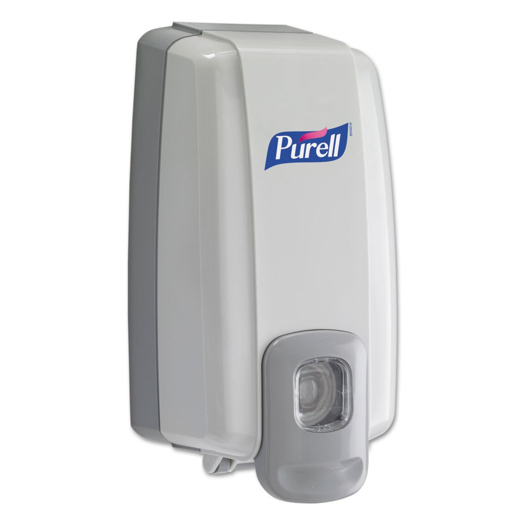 PURELL NXT Push-Style SPACE SAVER Sanitizer Dispenser, Dove Grey, for 1000 mL PURELL NXT Sanitizer Gel Refills (Pack of 1) - 2120-06