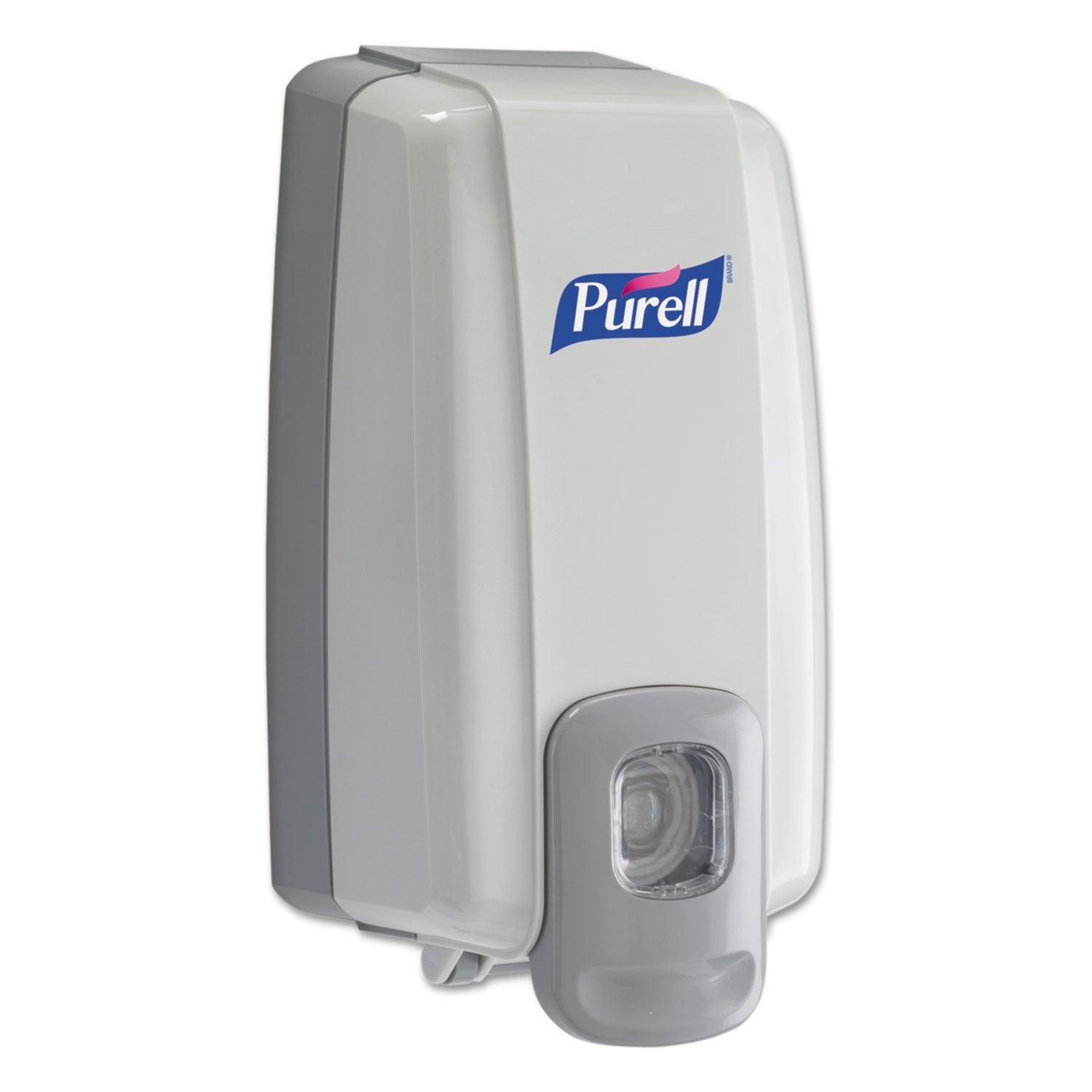 PURELL NXT Push-Style SPACE SAVER Sanitizer Dispenser, Dove Grey, for 1000 mL PURELL NXT Sanitizer Gel Refills (Pack of 1) - 2120-06
