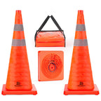 RoadHero 28 Inch 2 Pack Collapsible Traffic Safety Cones with Bag,Orange