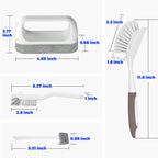 Holikme Dish Brush Cleaning Brush Set for Cleaning Groove Gap,Brown