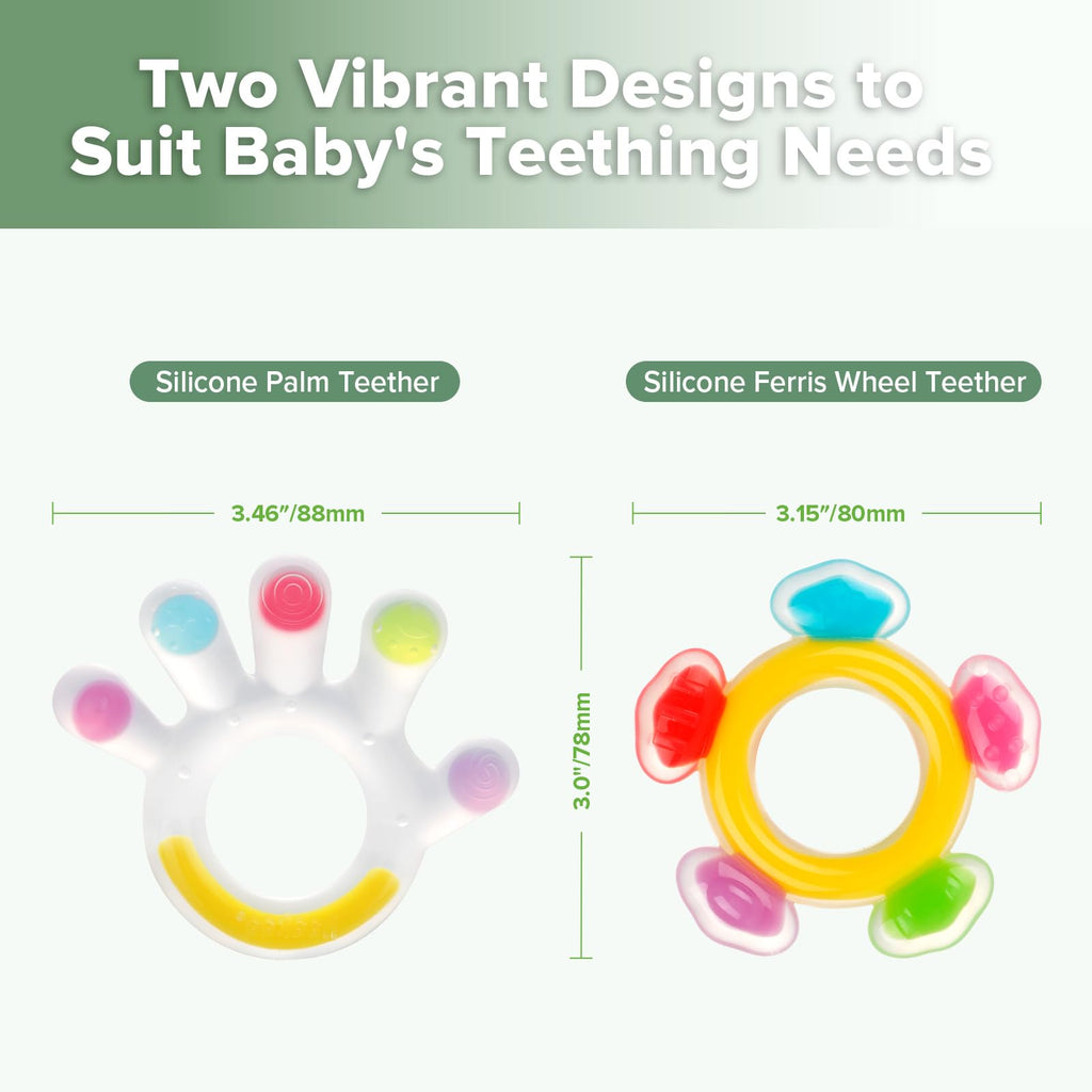 Haakaa Silicone Teether Combo, Baby Freezer Teething Toys, 2 Pack