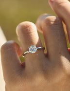 IMOLOVE Moissanite Solitaire Engagement Ring for Women, Women's Engagement Rings Moissanite Promise Rings 1CT D Color VVS1 Clarity Wedding band 925 Sterling Silver with 18K Gold Plated-7