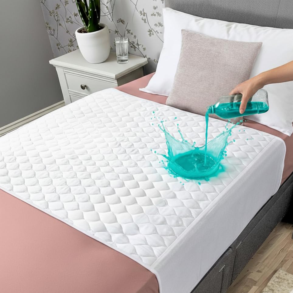 Hygge Sheets®️ Organic Washable Incontinence Bed Pads - 2 Pack - 100% Waterproof Reusable Mattress Protector Underpads - Rayon derived from Bamboo - Twin