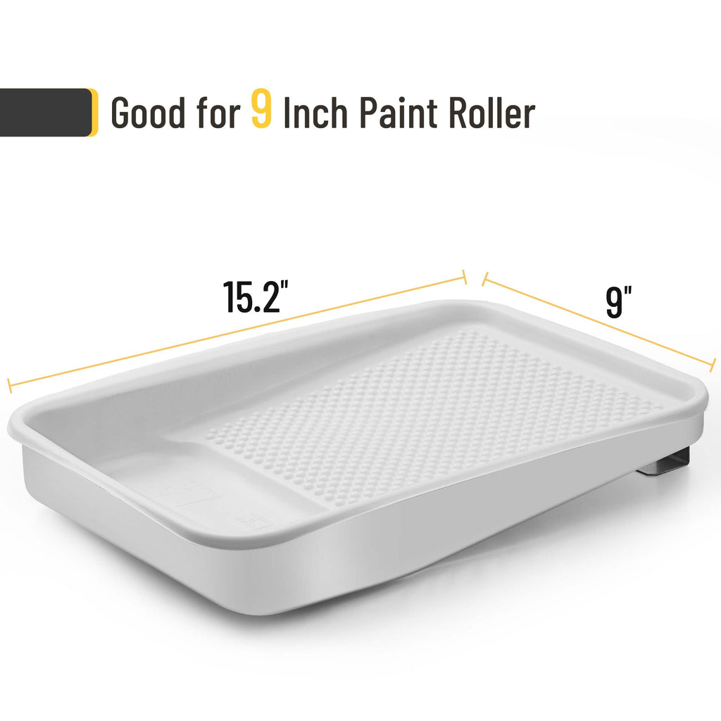 Bates 9 Inch Paint Tray Liners - 21 pcs, One Metal Tray with 20 Plastic Liners
