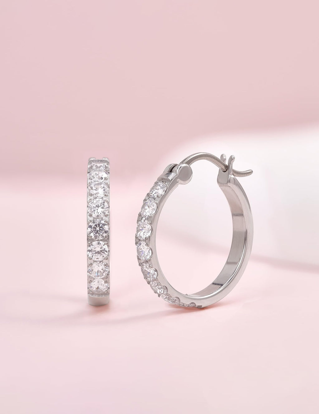 Limerencia G23 Pure Titanium Hypoallergenic Hoop Earrings, F136 Titanium Huggie Studs for Women Sensitive Ears (20 mm hoop silver)