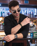 Kim Carrey Italian Handmade Leather Bracelets for Men