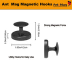 Ant Mag Magnetic Hooks Heavy Duty for Coat Hanging Strong Magnetic Hangers for Metal Surface Great Organization for Cruise Cabinet Door Kitchen Room Office