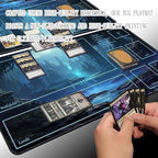MTG Playmat Size 24x14in Free Storage Bags Non-Slip Backing Printing, Ideal for Card Game Enthusiasts TCG Playmat (with Zone,Silent Valley)