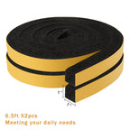 YoleShy Window Air Conditioner Foam Tape 2 Pcs 1 Inch Wide x 1 Inch Thick Weather Stripping Door Seal Strip for Insulation, Weatherstrip, Gap Blocker,Total 13 Feet Long(6.5ft x 2 Rolls)