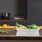 Utiao 3-Pack 13 L Plastic Commercial Bus Tub with Lid, Restaurant Dish Tub, White