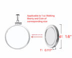 Geruibi Sterling Silver 1 oz Border Screw Top Coin Border is suitable for 40.6mm diameter 2.98mm thickness, Coins Not Included