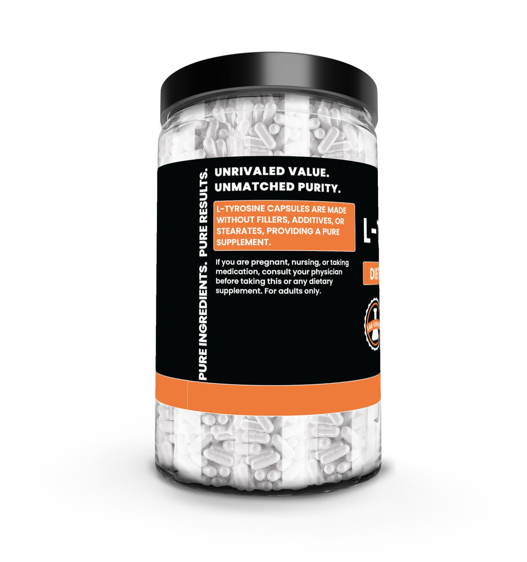 PURE ORIGINAL INGREDIENTS L-Tyrosine (730 Capsules) No Magnesium Or Rice Fillers, Always Pure, Lab Verified