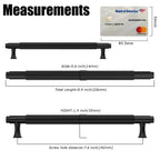 Coinkoly 10 Pack 7-1/2"(192mm) Matte Black Cabinet Pulls Knurled Kitchen Cabinet Handles Drawer Pulls Cupboard Hardware for Cabinets
