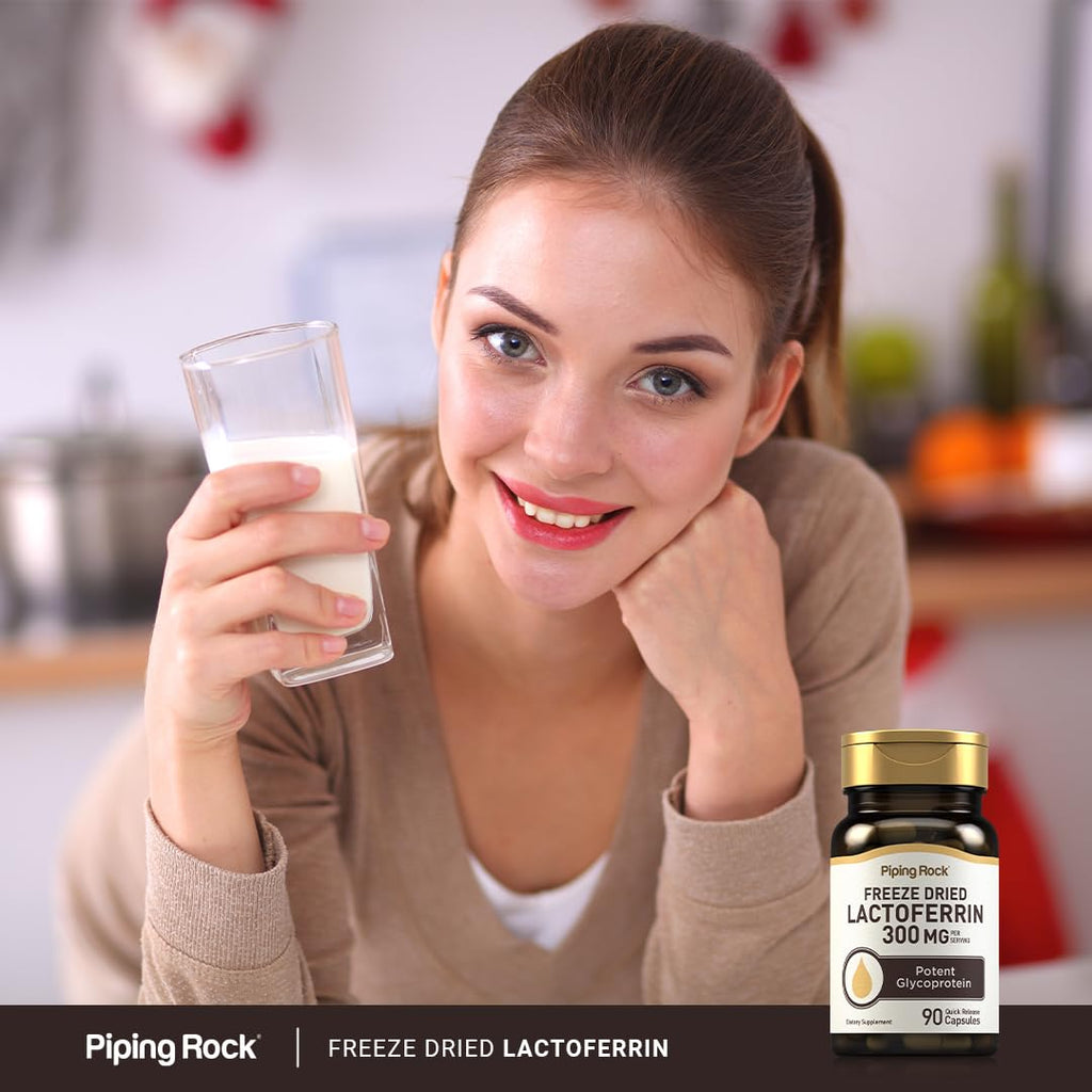 Piping Rock Lactoferrin Supplements | 300mg | 90 Capsules