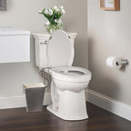 Clirass Elongated Bidet Toilet Seat with Quiet-Close, Non-Electric Bidet Mode with Dual Nozzles, Fit Elongated Toilet Seat, Adjustable Water Pressure with Brass inlet (Elongated)