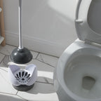 Clorox Toilet Plunger with Hideaway Caddy, Set of 2 – for Bathroom Organization and Storage, Bathroom Accessories, Toilet Unclogger, with Holder, White