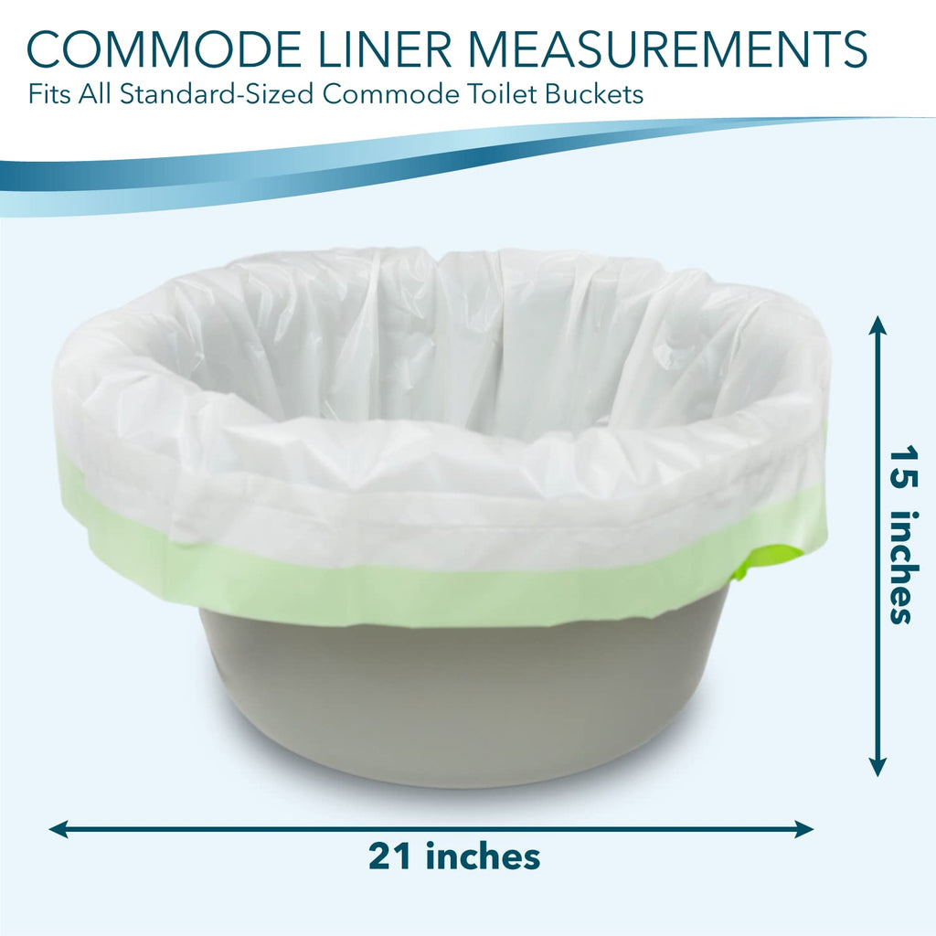TidyCare Disposable Bedside Commode Liners for Adult Portable Toilet Chair Seat Bucket and Bedpan | Value Pack of 192 Waste Bags | Universal Fit Liners for Home Medical Care
