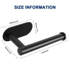 NearMoon Toilet Paper Holder Self Adhesive, Premium Thicken SUS304 Stainless Steel Rustproof Adhesive Toilet Roll Holder no Drilling for Bathroom, Kitchen, Washroom (4 Pack, Matte Black)