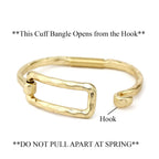 POMINA Gold Fashion Bracelet Spring Tension Hook Bangles Worn Gold Silver Unique Style Bracelet