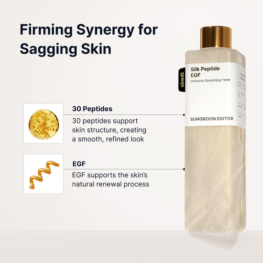 SUNGBOON EDITOR Silk Peptide EGF Toner, For Face & Body, 300ml/10.14 fl.oz