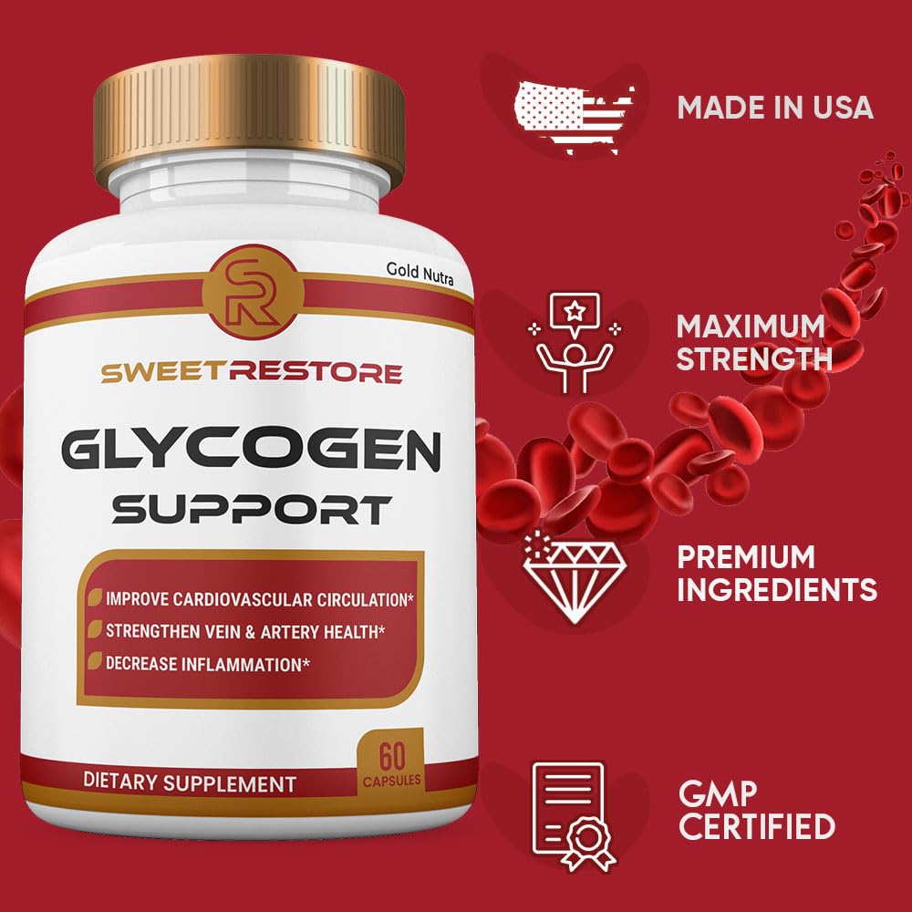 Gold Nutra Sweet Restore Capsules, All Natural Maximum Strength Sweet Restore Glyco Pills, 1 Month Supply (1 Pack)