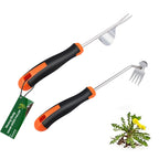 Nicofie 2025 Hand Weeder Tool, Rubber Handle Manual Weeder Puller Tool, Uprooting Weeding Tools, Crack Weeder Crevice, 4 Teeth Weeding Tool, Weeding Artifact Tool for Gardening (2 Pcs)