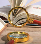 20X HD Magnifying Glass (Full Size-90mm) for Desktop, Collectors, Youth and The Elderly. Free Bonus, (3) Credit Card Sized Magnifiers for Shopping or dosing Medicine ($3.96 Value).